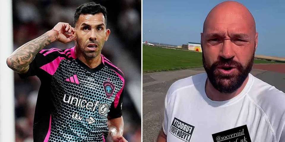 Tyson Fury envoie un message clair à Carlos Tevez après Masterclass de Soccer Aid