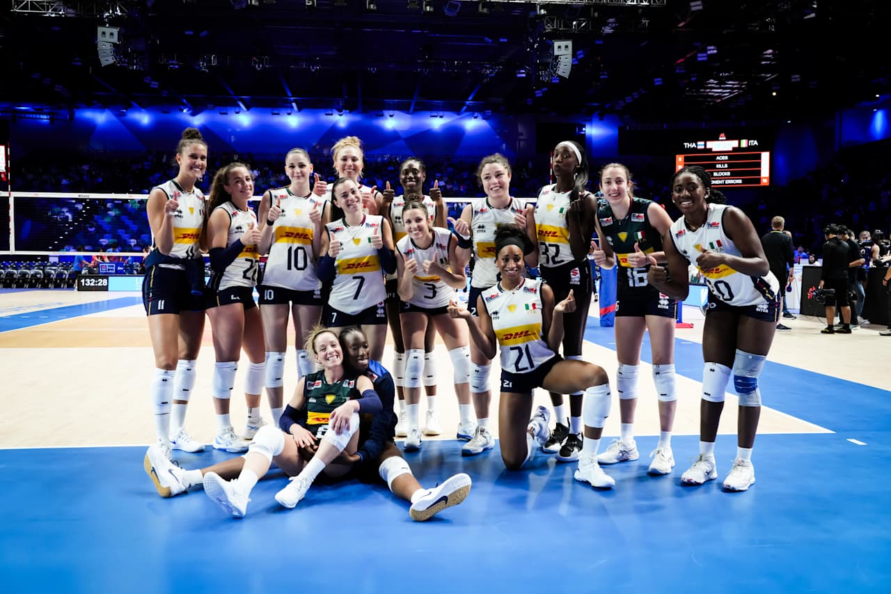 WorldOfvolley :: VNL W: Italie balaie la Thaïlande pour rester parfait dans VNL