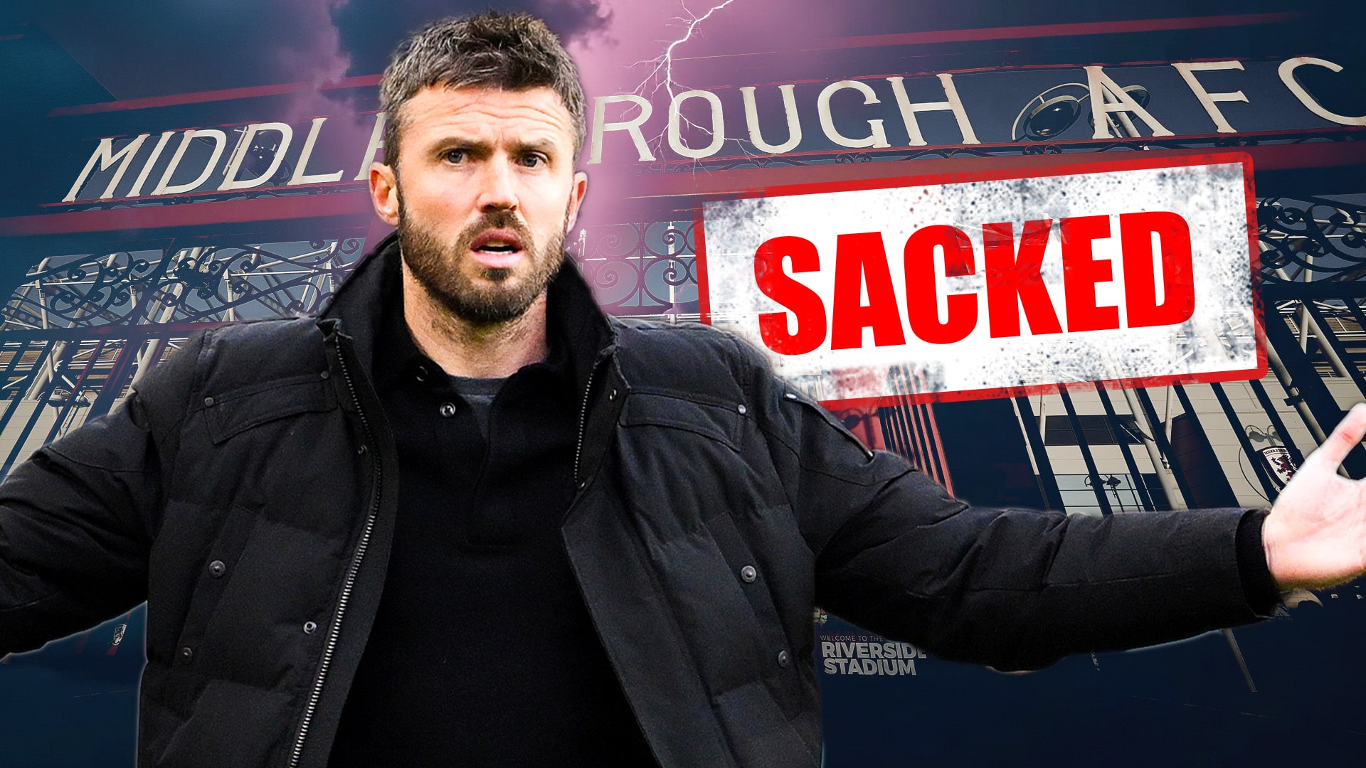 La légende de l'homme UTD Michael Carrick a limogé par Middlesbrough dans une déclaration émoussée de 60 mots