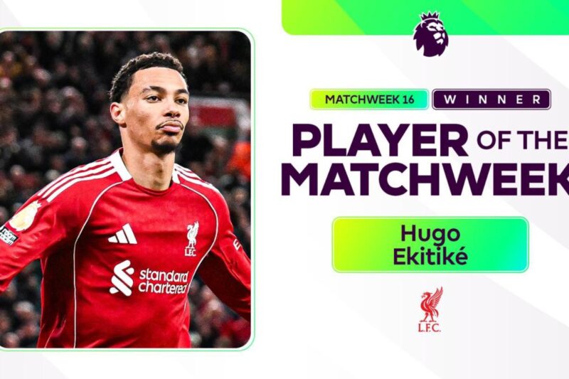 Hugo Ekitike voted Premier League Player of the Matchweek