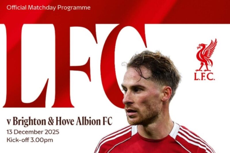 Get your Liverpool v Brighton matchday programme