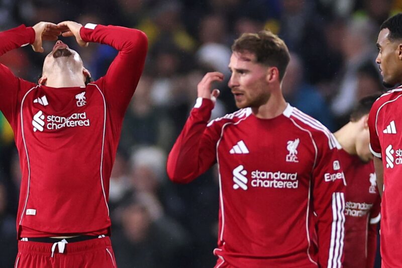 Liverpool: Gary Neville hits out at Reds’ inconsistency and errors after Leeds fight back for thrilling draw