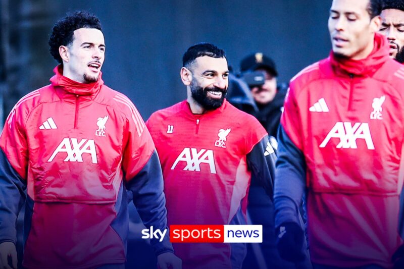 Mohamed Salah trains with Liverpool ahead of Inter Milan clash