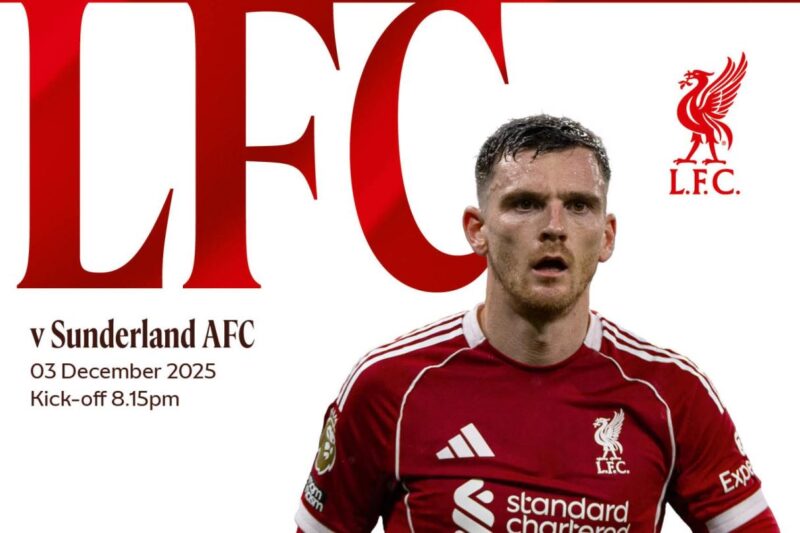 Get your Liverpool v Sunderland matchday programme