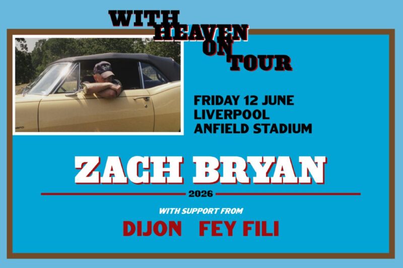 Zach Bryan at Anfield: General ticket sale now on