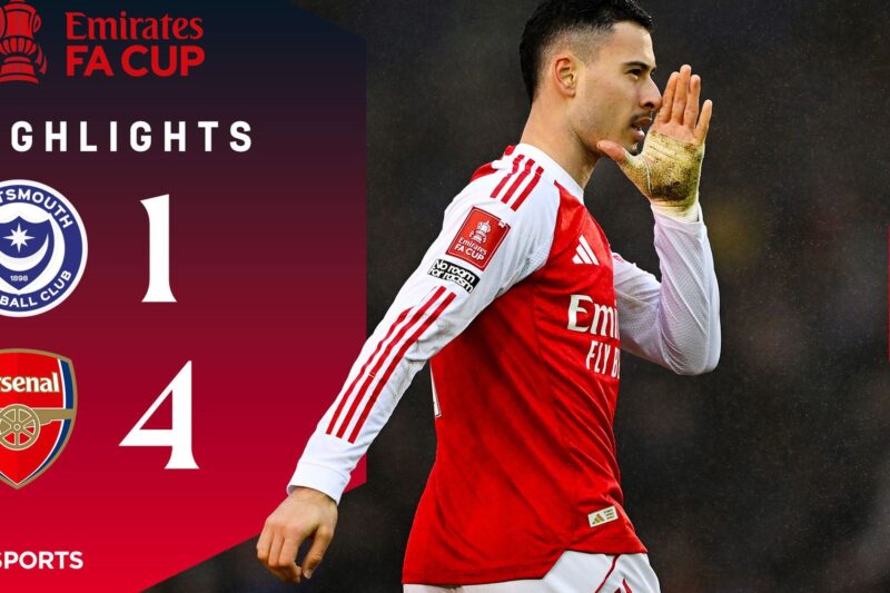 The Emirates FA CupHighlights: Martinelli hits hat-trick as Arsenal hit back to dismiss Portsmouth00:04:02|2 hours ago
