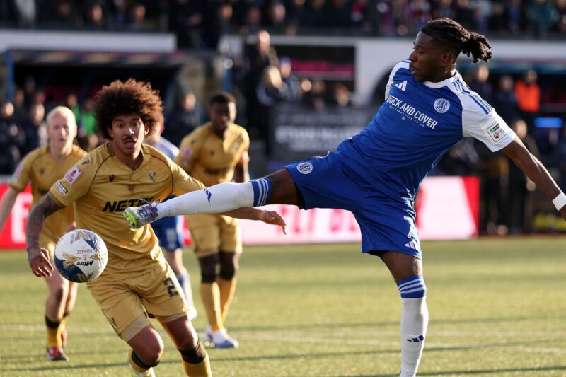 The Emirates FA CupWATCH: History on the cards as Macclesfield DOUBLE lead over holders Palace00:01:58|3 minutes ago